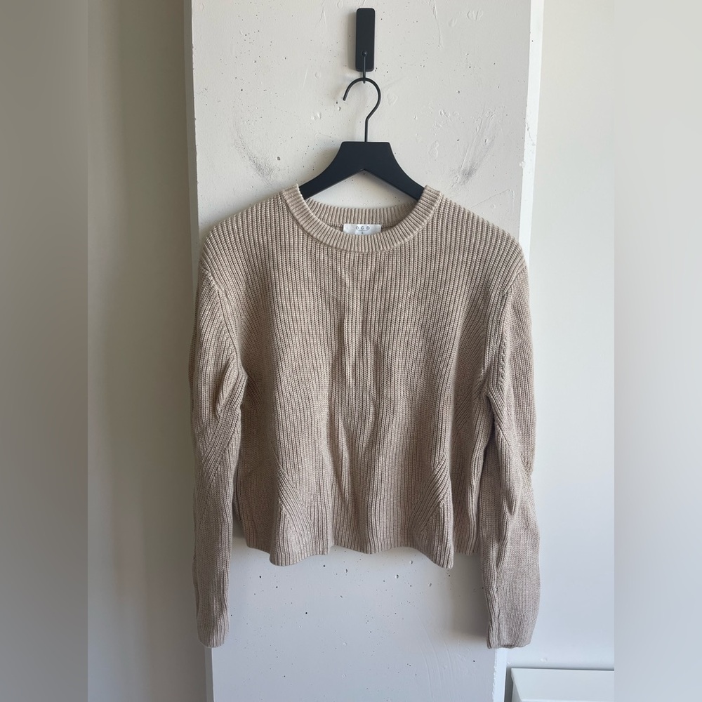 OGD One Grey Day Orson Crewneck Pullover in Latte Size S - Picture 2 of 6